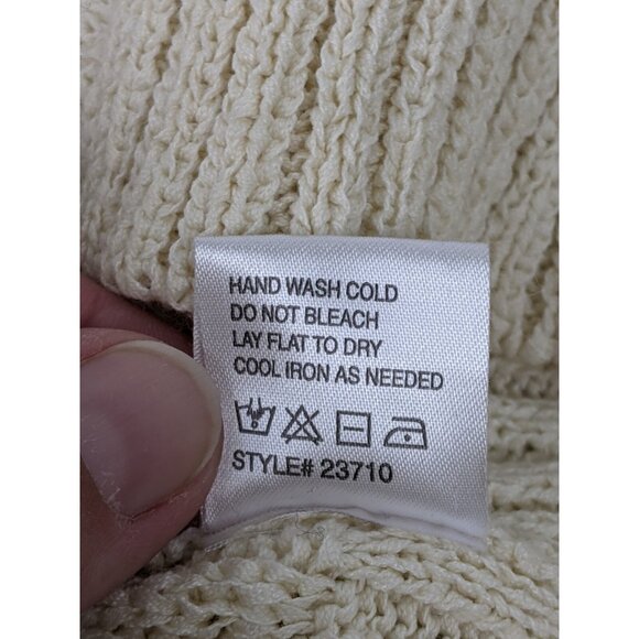 Anthropologie One Girl Who Wisdom Long Knit Cardigan Sweater One Size Cream - Picture 9 of 13